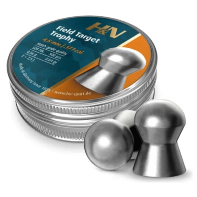 Pistola de aire comprimido Hatsan H&N Field Target Trophy .177 Cal 8,64 granos abovedados 500ct Foto 1 de 4