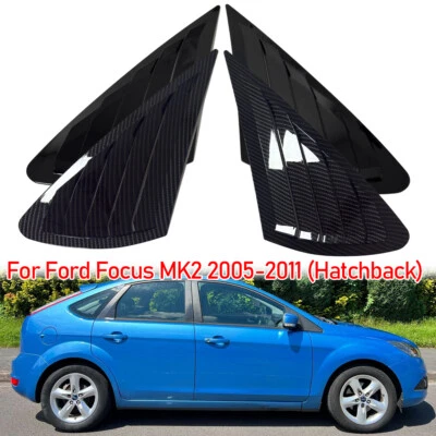 Cubierta de obturador de persiana de ventana trasera ABS para Ford Focus MK2 Hatchback 2005-2011 2 piezas Foto 1 de 4