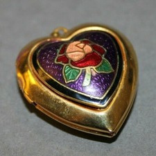 Locket Stained Glass Rose Pendant New listing
Vintage Estate Chunky Gold Tone