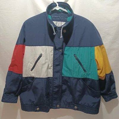 Chaqueta Mulberry Street vintage bloque de color cremallera completa para hombre XL cinco bolsillos Foto 1 de 4