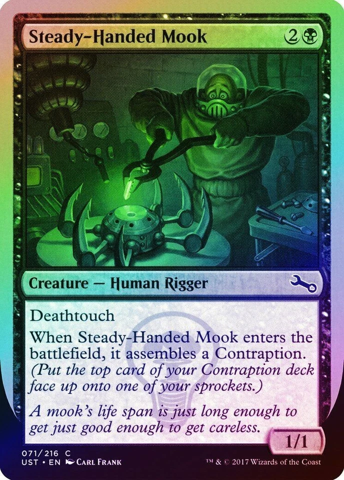 Steady-Handed Mook FOIL Unstable NM Black Common MAGIC GATHERING - Image 1 of 1