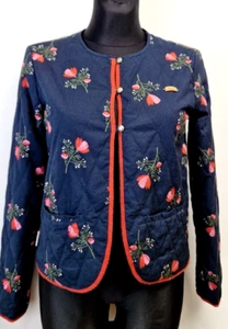 MALOJA Primaloft Steppjacke Floral Damen S kurz Baumwolle blau 31 - Bild 1 von 12
