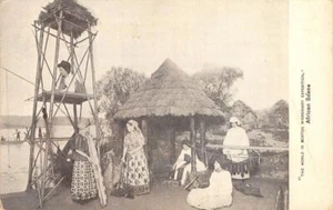 Boston Missionsausstellung, afrikanische Szene, MA Expo 1910er seltene antike Postkarte - Bild 1 von 2