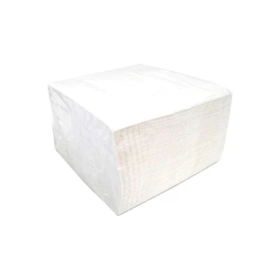 500 x White 2ply 40cm 4 Fold Serviettes Dinner Napkins Tableware Tissue UK Made - Image 1 of 4