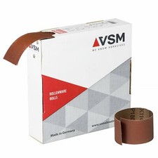 2x VSM Schleifpapier / Schleifgewebe Rolle KK112F - 50 m - 50mm - Körnung 180