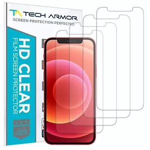 Tech Armor HD Plastic Film Screen Protector for Apple iPhone 12 mini - 4 Pack - Picture 1 of 5