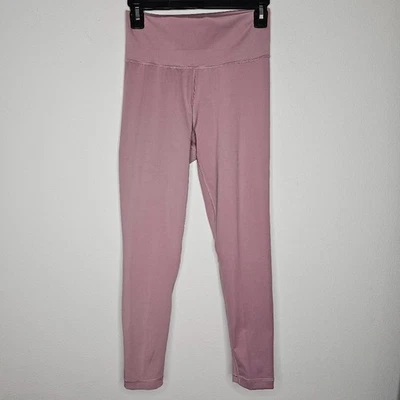 NUEVO CON ETIQUETAS Adidas Para Mujer Malva/Tiro Alto Calce Ajustado Ropa Activa Leggings Talla Me... Foto 1 de 4