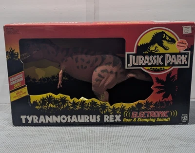 Figura de acción Kenner 1993 Jurassic Park rojo T-Rex con caja sin batería como está LEER Foto 1 de 4