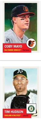 Topps MLB Living Set Paquete 864-865 ⚾️ Orioles Coby Mayo RC • A’s Tim Hudson ⚾️ Foto 1 de 4