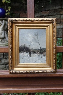 Anton Windmaier Jäger im verschneiten Wald Jagd Rückkehr Winter Dachauer Maler - Bild 1 von 4