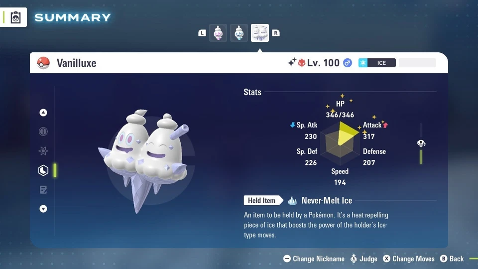 Pokémon Legends: Z-A Shiny Vanilluxe 6iv ✨Max EV✨ALPHA - Image 1 of 1