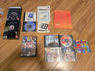 Old School Microsoft Windows 95/98 games GTA Sonic Sims Tetris+ windows OS CD's - Image 1 of 4