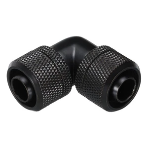 Soft Tube Compression Fittings 9.5 x 16mm 90 Degree Hose Rotary Elbow Black - Afbeelding 1 van 4