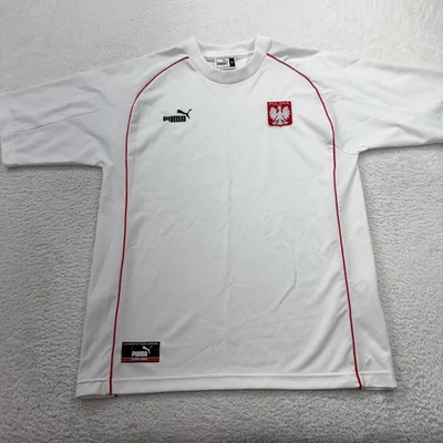 Camiseta de fútbol Puma Polonia blanca roja XL auténtica ropa del equipo para hombre Foto 1 de 4