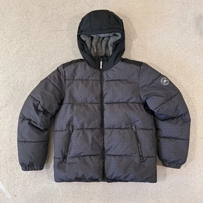 ZeroXposur Boys Puffer Jacket Full Zip Hooded Winter Coat Grey Size XL 14/16 - Image 1 of 4
