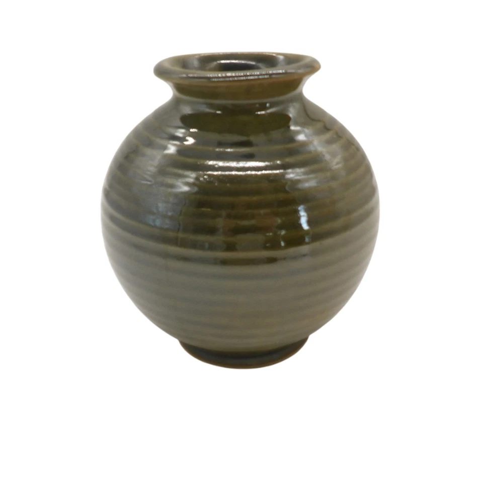Kugelvase aus Keramik getöpfert Handarbeit Geschenk - Bild 1 von 3