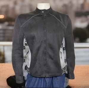 Xelement Motorcycle Gear Black Jacket Mens L Black Mesh Lightweight Padded Lined - Picture 1 of 9