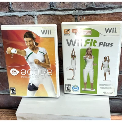 Lote de 2 Juegos Nintendo Wii - Fit Plus y EA Deportes Ejercicio Activo Fitness PROBADO Foto 1 de 4