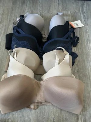 38B Warners and Maiden Form 6 胸罩 6 件装钢圈 2 无肩带含 — 第 1/4 张图片