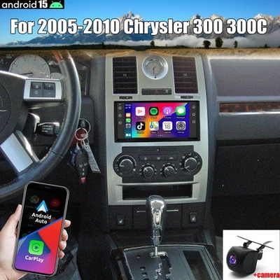 Radio de coche inalámbrico Carplay Android 15 navegación GPS para Chrysler 300 300C 2005-2010 Foto 1 de 4