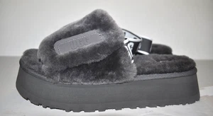 NEW! UGG Disco Slide Womens Platform Slippers Size 9 Ash Fog Gray - Picture 1 of 8