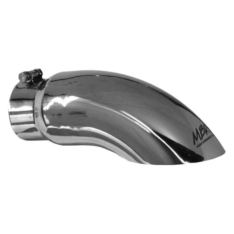 MBRP 304 SS Turndown Clamp-On Exhaust Tip 4" Inlet, 5" Outlet, 14" Length - Image 1 of 2