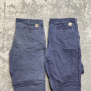 Lote de 2 Pantalones Chinos Carhartt FR Para Hombre Talla 40x34 Gris Pantalones Grado A/B Al Por Mayor - Imagen 1 de 8