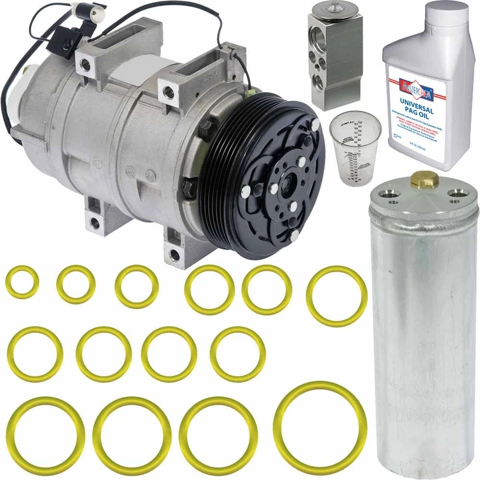 Omega AC Compressor w/ A/C Repair Kit For Volvo V70 2005 2006 2007 - Image 1 of 1