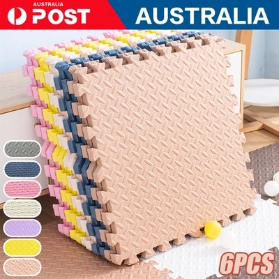 6-12PCS EVA Foam Mat Floor Mats Interlocking Heavy Duty Puzzle Baby Kids Playmat - image 1 of 4