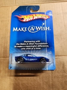 Hot Wheels 2009 Make A Wish C6 Corvette blau schöne Karte schneller Versand!b - Bild 1 von 1