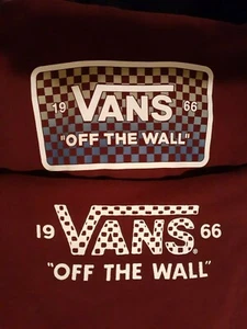 Unisex Youth VANS Maroon Off the Wall Pullover Hoodie Hooded Sweatshirt XL  - Picture 1 of 12