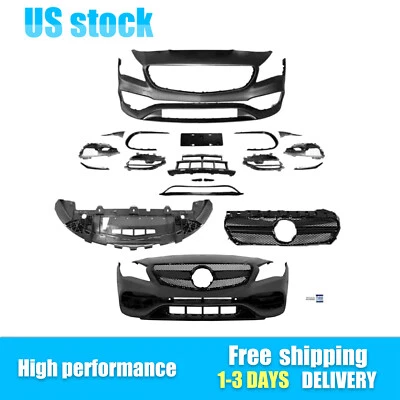 For 2013-2019 Mercedes Benz W117 CLA Conversion to CLA 45 Front Bumper Cover kit - Image 1 of 4