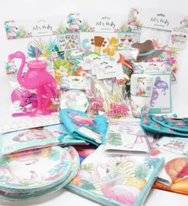 Flamingo Summer Fun Luau Hawaii Party Decorations Photo Booth Favors Supplies - Picture 1 of 22