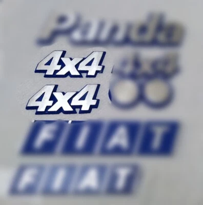  kit restauro Targhetta Logo Stemma scritta laterale per FIAT PANDA 4X4 141 141a - Immagine 1 di 3