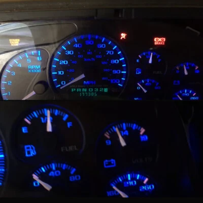 Blue Instrument Gauge Cluster Dash Light LED Bulbs Kit For 1992-1999 Chevy Truck - Image 1 of 4