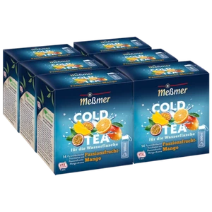 Meßmer Cold Tea Passionsfrucht-Mango, 14 Pyramidenbeutel 6er Pack - Bild 1 von 1
