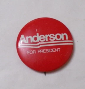 Anderson para presidente, botón de campaña, 1-5/8" (CS-8) - Imagen 1 de 2