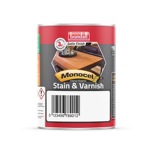 Bondall MONOCEL STAIN & VARNISH Hard Durable Satin JARRAH- 250ml - Picture 1 of 2