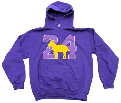 Kobe Bryant Goat 24 Los Angeles Lakers Hoodie Size M OK Pre-Owned Condition Cover