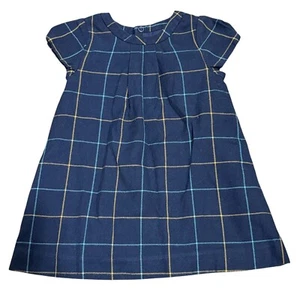 Jacadi Paris Toddler Plaid Dress Size 18M Black/Yellow/Blue - Picture 1 of 5