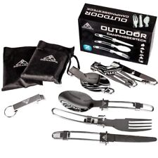 DEMARPA Campingbesteck Edelstahl Besteck Outdoor Klappbesteck Essbesteck Camping