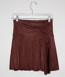 NWT Free People Women's Rum Raisin Brown Who's That Ruched Mini Skirt sz S - Picture 1 of 11
