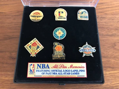 NBA All-Star Game Pin Set 1988 Chicago Stadium Bulls Jordan Utah Miami 1988-1994 - Image 1 of 4