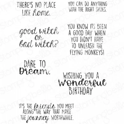 OZ SENTIMENT SET-Stamping Bella Cling Mount Rubber Stamp-Craft-Oddball-Wizard of - Image 1 of 4