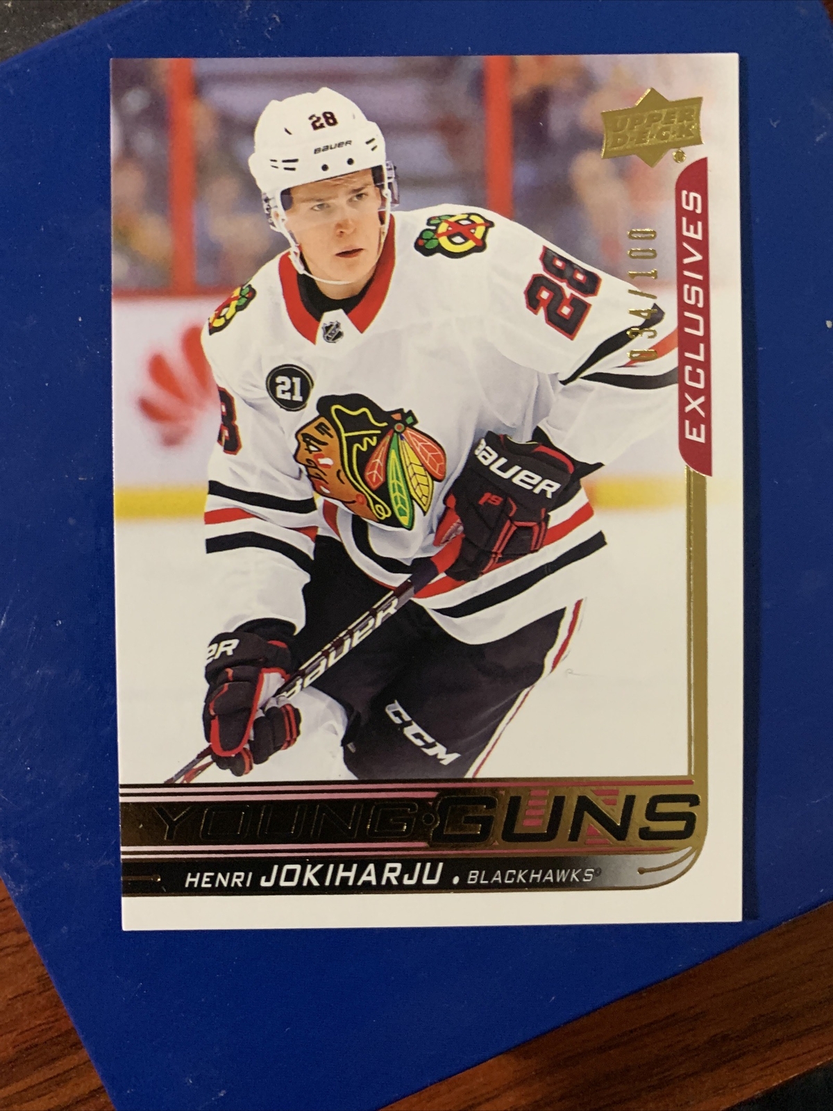 2018-19 Upper Deck Young Guns UD Exclusives /100 Henri Jokiharju #230 Rookie RC