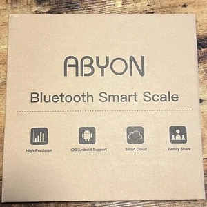 ABYON Bluetooth Smart Bathroom Scales for Body Weight Digital Body Fat Scale NEW - Picture 1 of 2