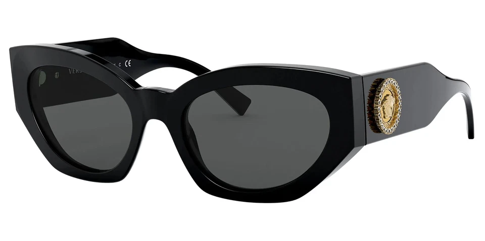 Versace 4376B Women's Sunglasses - Black/Grey Lens