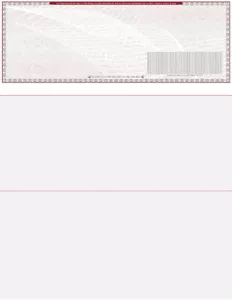 100 Blank Check paper "High Security" - Check on Top - Grey Red Art Deco - Picture 1 of 6