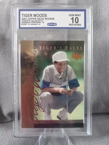 Tiger Woods 2001 cubierta superior novato Tiger's Tales #tt3 gema como nueva 10 - Imagen 1 de 2