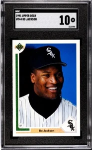 1991 Upper Deck #744 Bo Jackson SGC 10 GEM MINT HOF White Sox Royals  - Picture 1 of 2